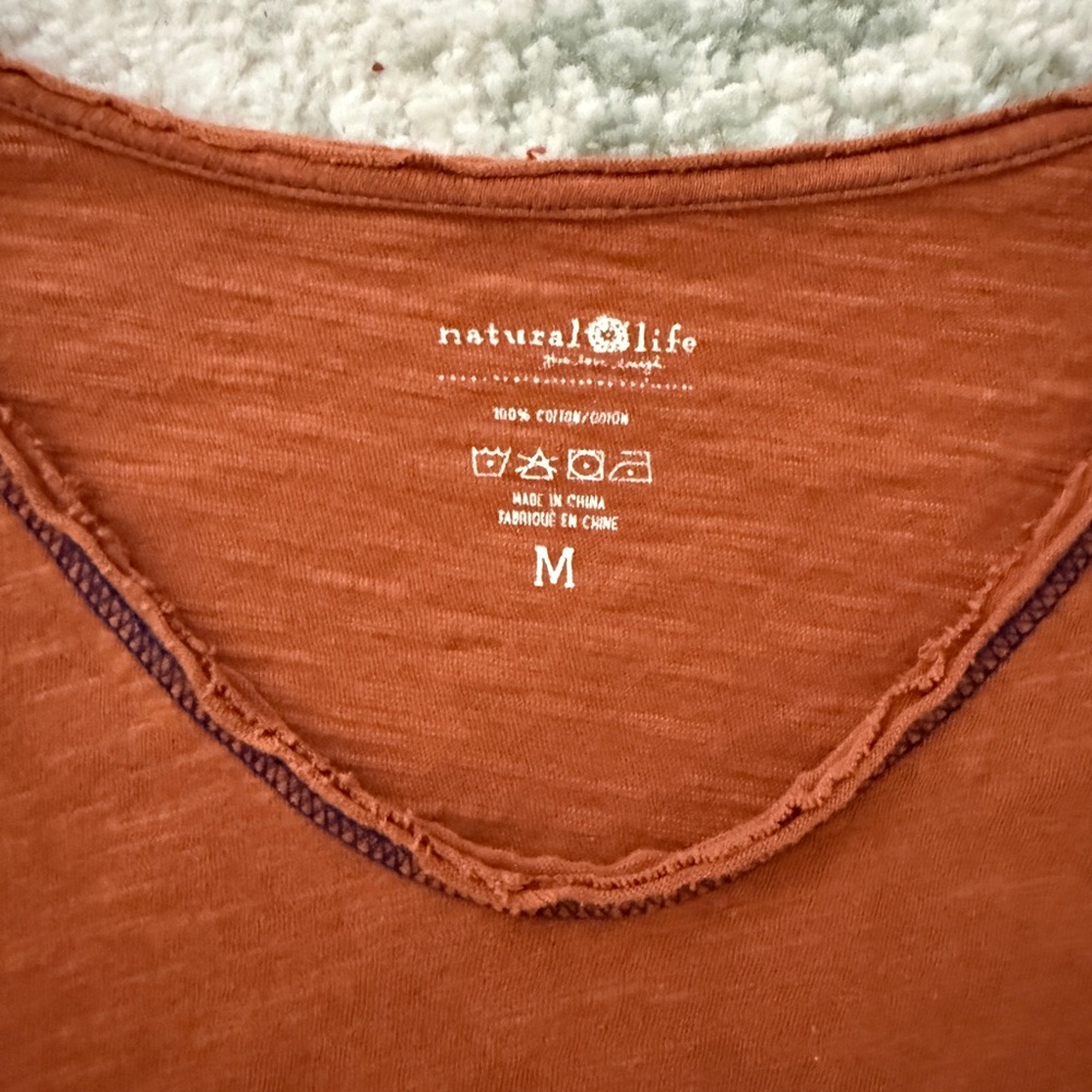 Natural Life Terracotta Casual Midi Dress